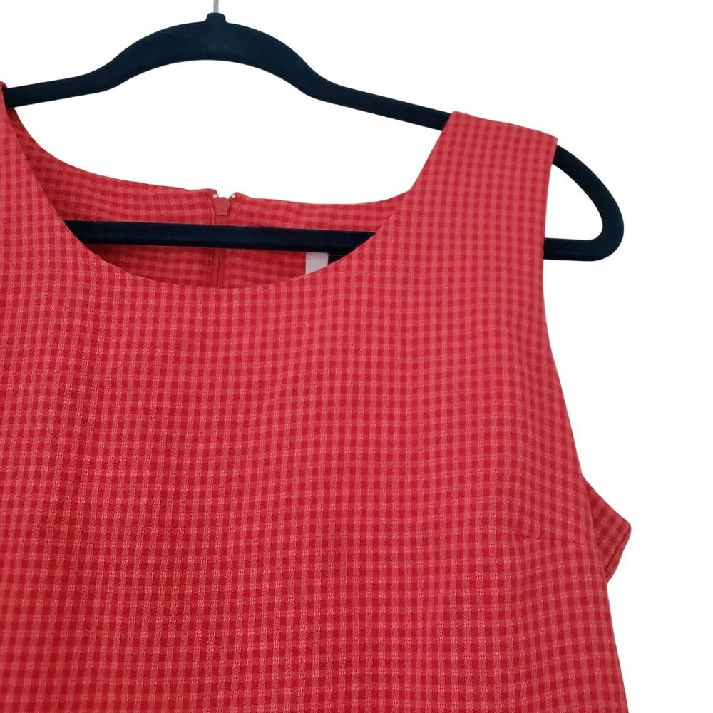 Y2K Miss Dorby Womens Plaid Maxi Dress 10‎ Petite Red Euro Summer Picnic Casual